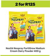 Nestle Nespray FortiGrow Medium Cream Dairy Powder-For 2 x 400g