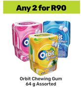 Orbit Chewing Gum Assorted-For 2 x 64g