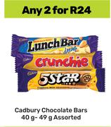 Cadbury Chocolate Bars Assorted-For 2 x 40g-49g