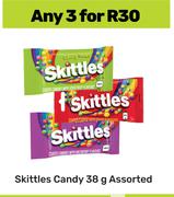 Skittles Candy Assorted-For 3 x 38g