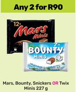 Mars, Bounty, Snickers Or Twix Minis-For 2 x 227g