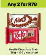 Nestle Chocolate Slab Assorted-For 2 x 135g-150g
