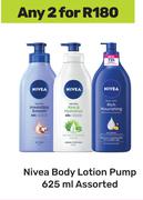 Nivea Body Lotion Pump Assorted-For Any 2 x 625ml