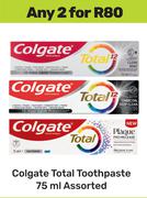 Colgate Total Toothpaste Assorted-For Any 2 x 75ml