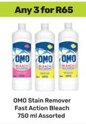 OMO Stain Remover Fast Action Bleach Assorted-For Any 3 x 750ml
