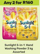 Sunlight 5-In-1 Hand Washing Powder Assorted-For Any 2 x 3kg