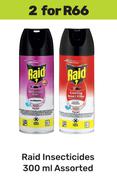 Raid Insecticides Assorted-For 2 x 300ml
