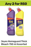 Jeyes Homeguard Thick Bleach Assorted-For  Any 2 x 750ml