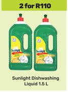 Sunlight Dishwashing Liquid-For 2 x 1.5Ltr