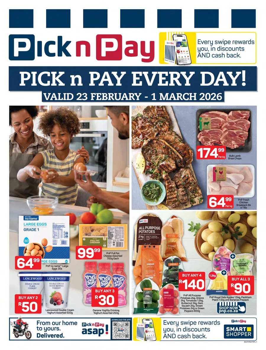 Pick n Pay Gauteng, Mpumalanga, Limpopo, Free State, North West & Northern Cape : Weekly Specials (23 February - 01 March 2026)