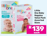 Little One Baby Nappies Value Pack (Assorted Sizes)-Each