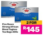 Five Roses Strong African Blend Tagless Tea Bags (200's Pack)-For 2 Packs