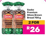Sasko Premium Slices Brown Bread-For 2 x 700g