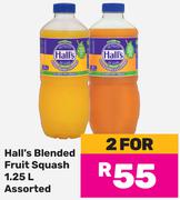 Hall's Blended Fruit Squash Assorted-For 2 x 1.25Ltr