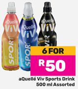 Aquelle Viv Sports Drink Assorted-For 6 x 500ml