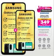 2 x Samsung Galaxy A26 Smartphone-On Red Flexi 170 + Red Flexi 90