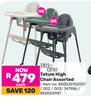 Little One Tatum High Chair Assorted-Each