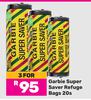 Garbie Super Saver Refuge Bags-For 3 x 20s Pack