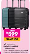 Travelwize Melo 55cm ABS Trolley Case-Each