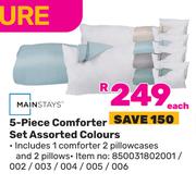 Mainstays 5-Piece Comforter Set (Assorted Colours)-Each
