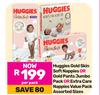 Huggies Gold Skin Soft Nappies Or Gold Pants JP Or Extra Care Nappies VP Assorted Sizes-Per Pack