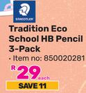 Staedtler Tradition Eco School HB Pencil (3 Pack) 850020281-Each
