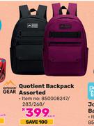Outdoor Gear Quotient Backpack Assorted 850008247/283/268-Each