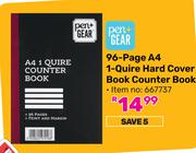 Pen + Gear 96 Page A4 1 Quire Hard Cover Book Counter Book 667737