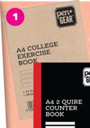 Pen + Gear 72 Page A4 Exercise Books Feint & Margin 667732