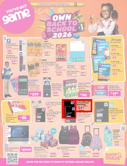 Game : Own Back To School 2026 (07 July - 28 July 2026), page 1