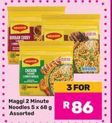 Maggi 2 Minute Noodles Assorted-For 3 x 5 x 68g