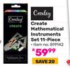 Croxley Create Mathematical Instruments Set (11 Piece) 819142