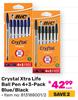 Bic Crystal Xtra Life Ball Pen (4 + 3 Pack Blue/Black) 813188001/2-Each