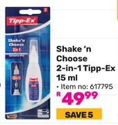 Tipp-Ex Shake'n Choose 2 In 1 Correction 617795-15ml
