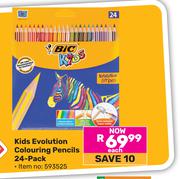 Bic Kids Evolution Colouing Pencils (24 Pack) 593525-Each