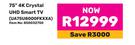Samsung 75" 4K Crystal UHD Smart TV UA75U8000FKXXA 