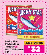 Lucky Star Pilchards In Tomato Or Hot Chilli Sauce-For Any 2 x 215g