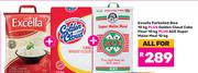 Excella Parboiled Rice 10kg Plus Ace Super Maize Meal 10kg-For All