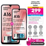 2 x Samsung Galaxy A16 128GB Smartphone-On Red Flexi 170 + Red Flexi 90