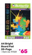 Butterfly A4 Bright Board Pad 20 Page 97331
