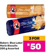 Bakers Blue Label Marie Biscuits Assorted-For 3 x 200g