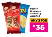 Beacon Chocolate Slabs Assorted-For 2 x 80g