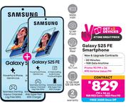 2 x Samsung Galaxy S25 FE Smartphone-On 1GB Red Core + On Red Flexi 90