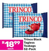 Trinco Black Tagless Teabags 52 Pack