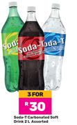 Soda-T Carbonated Soft Drink Assorted-For 3 x 2L