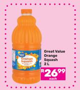 Great Value Orange Squash-2L