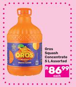 Oros Squash Concentrate Assorted-5L