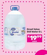 Great Value Still Water-5L