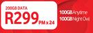 Vodacom Mobile Data-On 200GB Data