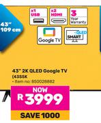 TCL 43" 2K QLED Google TV 43S5K 850028882